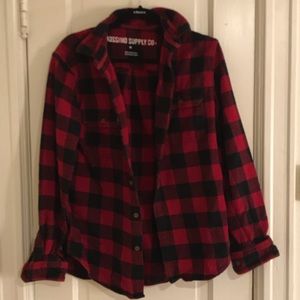 Flannel plaid button down